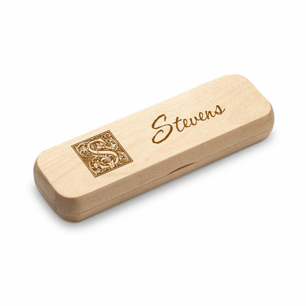 Last Name Monogram Perrsonalized Maple Wood Pen & Letter Opener Set