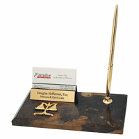Lawyer's Business Card Holder & Pen Desk Set