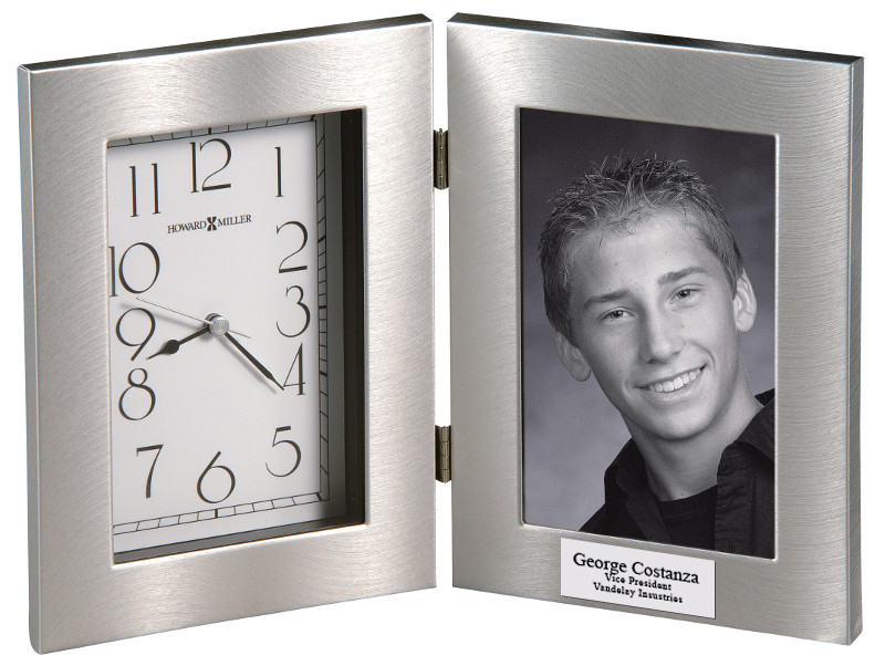Lewiston Picture Frame Desk Clock by Howard Miller Executive Gift Shoppe