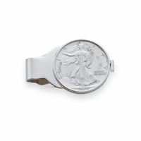 Liberty Half Dollar Sterling Silver Engravable Money Clip