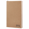 Light Brown Journal with Black Satin Bookmark with Personalized Initials