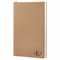 Light Brown Journal with Black Satin Bookmark with Roman Monogram