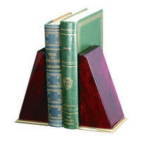 Mahogany Piano Finish Wood Bookends