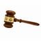 Masonic Wooden Judge's Gavel with Personalized Gold Band & Sounding Board