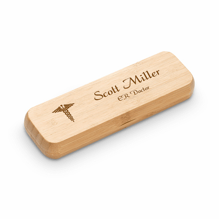 Medical Theme Laser Engraved Bamboo Pen and Box Set