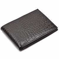 新品未使用 quattro gatti crocodile wallet Empire Medium Crocodile Embossed Patent Leather Wallet