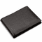 Men's Black Leather Bifold Wallet with Removable Credit Card/ID Sleeve