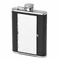 Men's Engraved Leather Flask With Cigarette Case