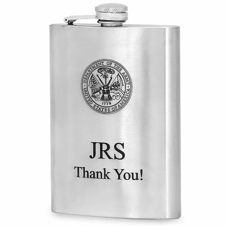 Military Emblem Hip Flask - Discontinued