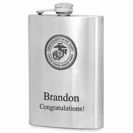 Military Emblem Hip Flask - Discontinued
