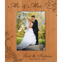 Mr. & Mrs. Personalized 5" x 7" Picture Frame
