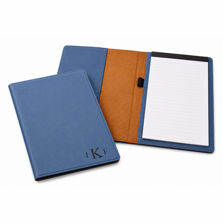 Navy Blue Portfolio & Notebook with Roman Monogram