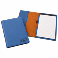 Navy Blue Portfolio & Notebook with Script Monogram