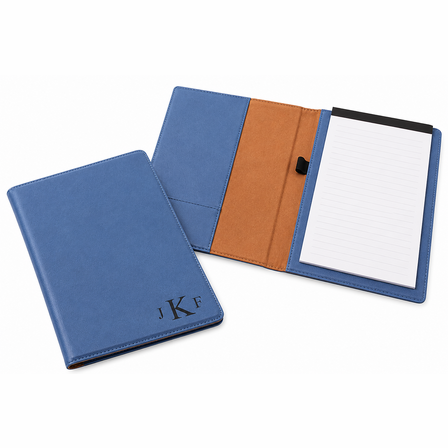 Navy Blue Small Portfolio & Notebook with Roman Monogram