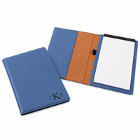 Navy Blue Small Portfolio & Notebook with Roman Monogram