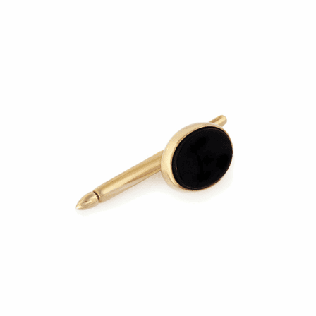 Onyx Elegance 14K Gold Cufflinks & Studs Set