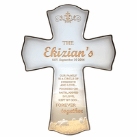 Our Family Forever Together Personalized Cross