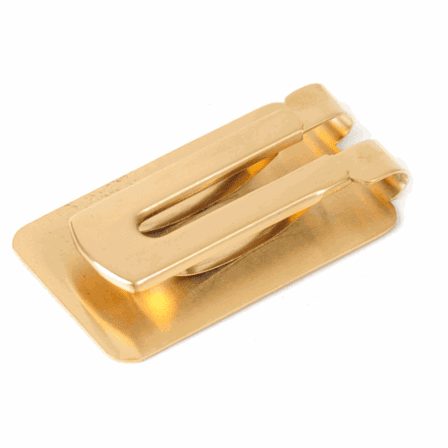 Oval Collection Engraved Spring Loaded Money Clip