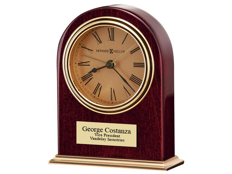 Parnell Personalized Desk Clock by Howard Miller Executive Gift Shoppe