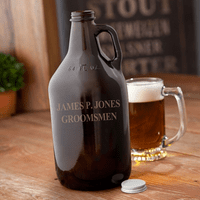 Personalized Amber Growler