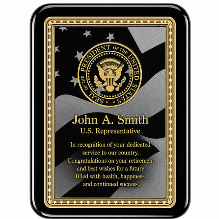Personalized American Flag Recognition Wall Plaque