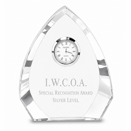 Personalized Arch Premier Crystal Clock