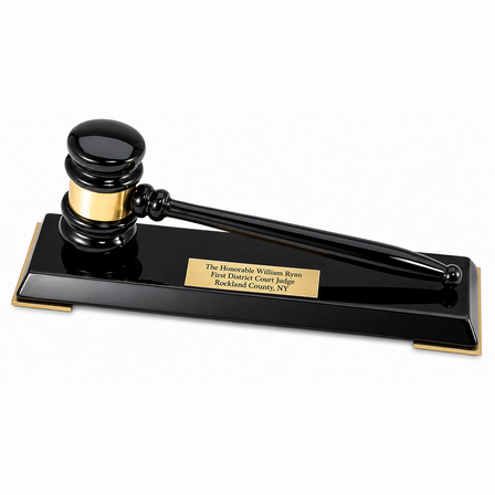 Personalized Black Gavel & Stand