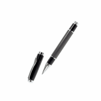 Personalized Black Glass Rollerball Pen - Discontinued