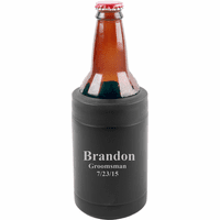 Personalized Black Insulated Can & Bottle Holder