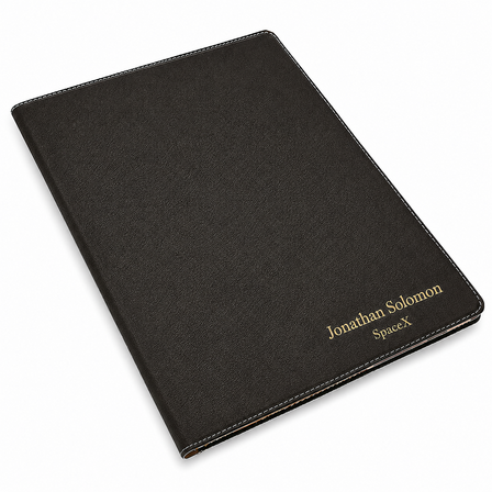 Personalized Black Leatherette Portfolio