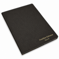 Personalized Black Leatherette Portfolio