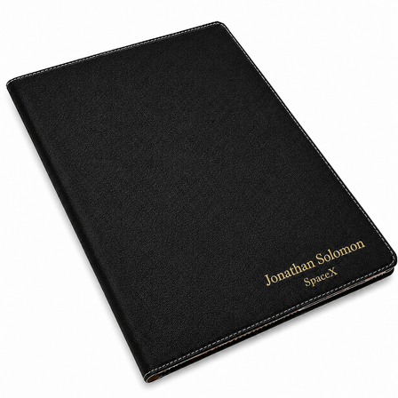 Personalized Black Leatherette Portfolio