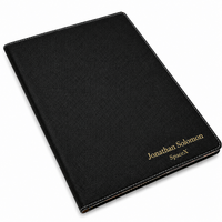 Personalized Black Leatherette Portfolio