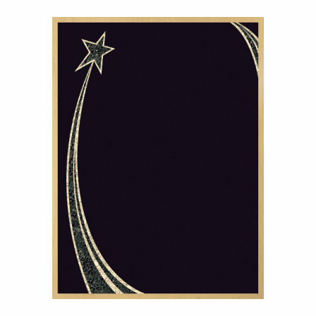 Personalized Black Piano Finish Plaque With Rising Star Plate - Discontinued