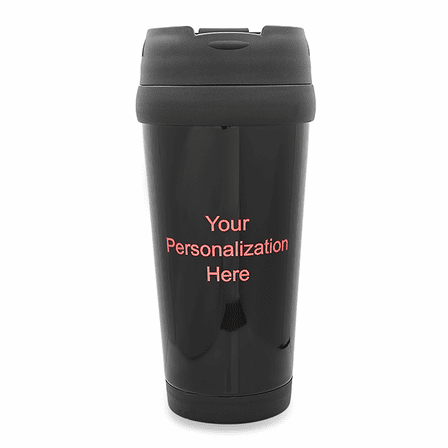 Personalized Black Travel Coffee Mug