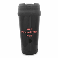 Personalized Black Travel Coffee Mug