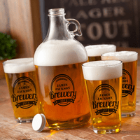 Personalized Brewery Growler Set