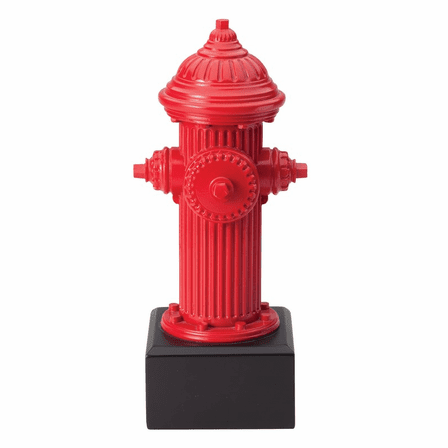 Personalized Bright Red Fire Hydrant Sculpture