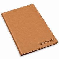 Personalized Brown Leatherette Portfolio