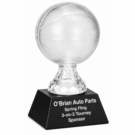 Personalized Crystal basketball Award