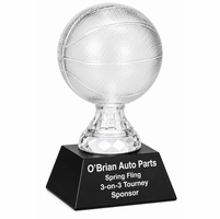 Personalized Crystal basketball Award