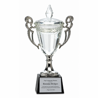 Personalized Crystal Chalice Recognition Award