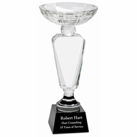 Personalized Crystal Cup with Black Crystal Pedestal