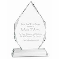 Personalized Crystal Diamond With Crystal Pedestal