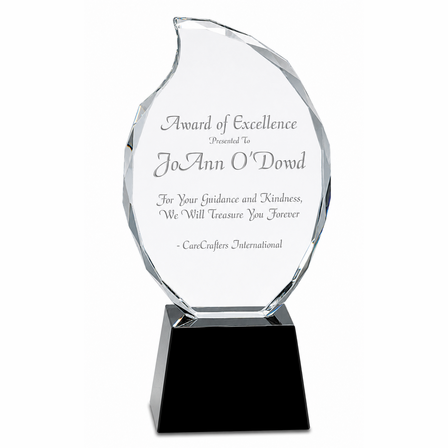 Personalized Crystal Flame Award