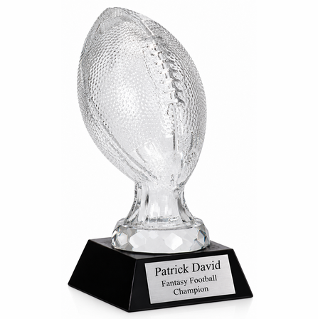 Personalized Crystal Football Award
