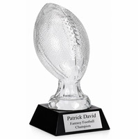 Personalized Crystal Football Award