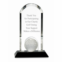 Personalized Crystal Golf Ball Desk Award