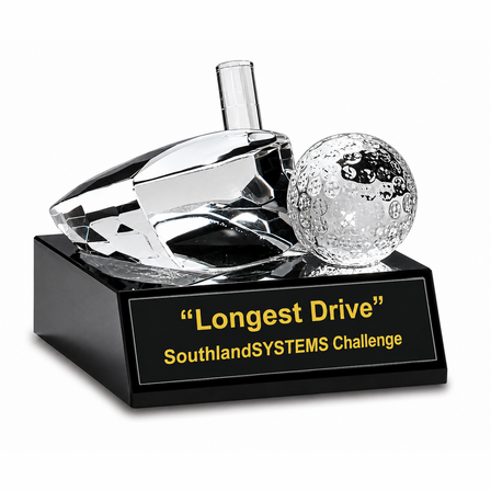 Personalized Crystal Golf Ball With Driver