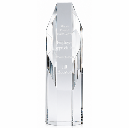 Personalized Crystal Octagon Tower